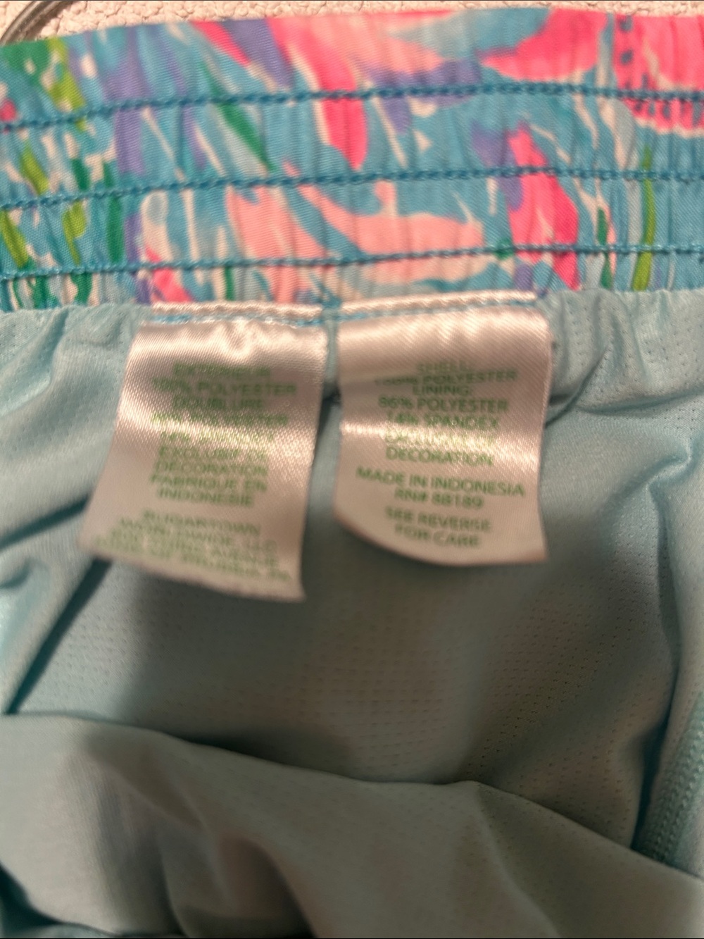 🎼Lilly Pulitzer LUXLETIC athletic ocean trail print elastic waist size M GUC - Picture 9 of 14